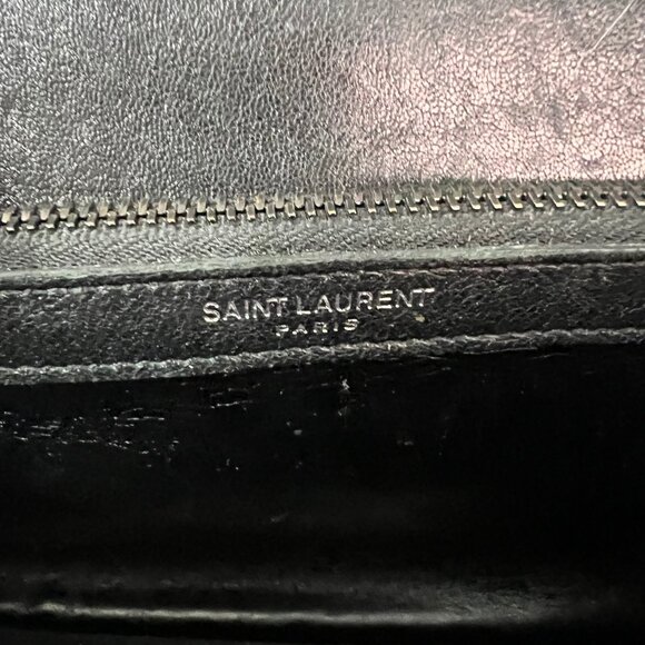 2017 PreOwned Saint Laurent College Medium YSL Shoulder Bag Quilted Leather - Picture 7 of 11